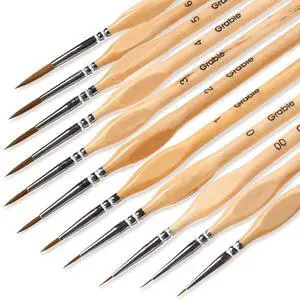 Paint Brush Set, 11 Pcs Miniature Brushes for Fine Detailing & Art Painting - Acrylic, Watercolor, Oil, Models and Gouache Paint Brush Set, 11 Pcs Miniature Brushes for Fine Detailing & Art Painting - Acrylic, Watercolor, Oil, Models and Gouache