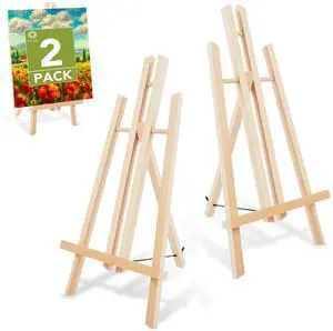 2 Pack 18 Inch Wooden Tabletop Easel Stand, A-Frame Art Painting Easel for Painting, Display & Art Creation, Canvas Holder for Artists, Students & Hobbyists 2 Pack 18 Inch Wooden Tabletop Easel Stand, A-Frame Art Painting Easel for Painting, Display & Art Creation, Canvas Holder for Artists, Students & Hobbyists