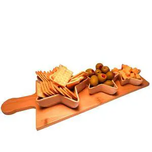 4-pc Porcelain Dip Bowl -Chips and Dip Serving Dish -Chips and Salsa Serving Dish; Chip and Dip Tray - Condiment Serving Tray; Dip Platter; Party Hosting Essentials - Ideal Gift Set 4-pc Porcelain Dip Bowl -Chips and Dip Serving Dish -Chips and Salsa Serving Dish; Chip and Dip Tray - Condiment Serving Tray; Dip Platter; Party Hosting Essentials - Ideal Gift Set