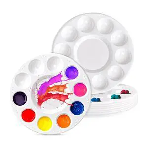 8Pcs Paint Tray Palettes, Plastic Paint Pallets, Watercolor Palette Painting Tray for Painting Party, DIY Craft and Art Painting 8Pcs Paint Tray Palettes, Plastic Paint Pallets, Watercolor Palette Painting Tray for Painting Party, DIY Craft and Art Painting
