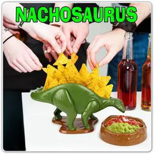 Nachosaurus Dinosaur Nacho Holder with Dip Bowl Set - Fun Taco Chip Server Tray for Parties, Kids Snacks, Game Day - Novelty Kitchen Serving Dish Nachosaurus Dinosaur Nacho Holder with Dip Bowl Set - Fun Taco Chip Server Tray for Parties, Kids Snacks, Game Day - Novelty Kitchen Serving Dish