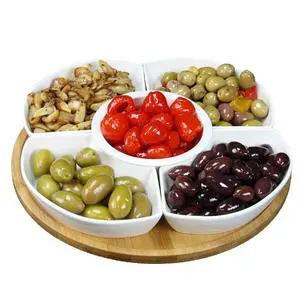 Signature 12 1/4 Inch 6pc Lazy Susan Appetizer and Condiment Server Set Signature 12 1/4 Inch 6pc Lazy Susan Appetizer and Condiment Server Set