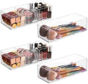 Acrylic Organizer 4-Piece Makeup Organizer Set Acrylic Organizer 4-Piece Makeup Organizer Set