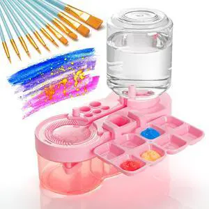 3rd Gen Paint Brush Cleaner Tool, Paint Brush Washer with Water Circulation, Portable Painting Station for Beginners, Artists and Adults - Indoor & Outdoor Use, Bonus 10 Paint Brushes 3rd Gen Paint Brush Cleaner Tool, Paint Brush Washer with Water Circulation, Portable Painting Station for Beginners, Artists and Adults - Indoor & Outdoor Use, Bonus 10 Paint Brushes