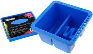 12-Hole Multi-Function Plastic Paint Brush Cleaner & Paint Brush Holder with Palette Lid, Washer for Acrylic, Watercolor, Oil Paints, Cleans Artist Brushes 12-Hole Multi-Function Plastic Paint Brush Cleaner & Paint Brush Holder with Palette Lid, Washer for Acrylic, Watercolor, Oil Paints, Cleans Artist Brushes