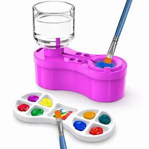 Paint Brush Cleaner Tool, Brush Rinser Cup with Running Water Circulation, Paint Brush Washer and Paint Water Cup for Acrylic Watercolor Gouache Water-Based Paint, Art Supplies Gift for Kids Adults Paint Brush Cleaner Tool, Brush Rinser Cup with Running Water Circulation, Paint Brush Washer and Paint Water Cup for Acrylic Watercolor Gouache Water-Based Paint, Art Supplies Gift for Kids Adults
