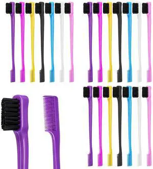 21Pcs Double Sided Edge Control Hair Brush, 7 Colors Hair Edge Brushes Professional Edges Control Hair Brush Comb Eyebrow Brush Smooth Comb Grooming for Women 21Pcs Double Sided Edge Control Hair Brush, 7 Colors Hair Edge Brushes Professional Edges Control Hair Brush Comb Eyebrow Brush Smooth Comb Grooming for Women