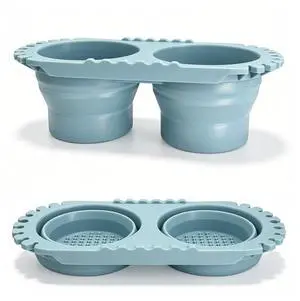 Paint Brush Cleaner Foldable Silicone Cleaning Container 8.8x4.2in, Brush Washing Station for Acrylic Oil Watercolor Painting, Artist Cleaner Tool for Students & Artists, Gift, Blue Paint Brush Cleaner Foldable Silicone Cleaning Container 8.8x4.2in, Brush Washing Station for Acrylic Oil Watercolor Painting, Artist Cleaner Tool for Students & Artists, Gift, Blue