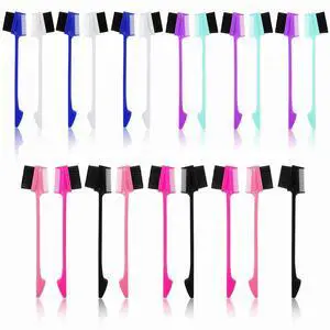 21pcs Double Sided Edge Control Hair Brush Comb 3 in 1 Hair Edge Brush with Soft Bristles Smooth Brushes Hairs Comb HairStyling Set Rat Tail Combs Natural Eyebrow Brushes for Women Bangs Hairline Lash 21pcs Double Sided Edge Control Hair Brush Comb 3 in 1 Hair Edge Brush with Soft Bristles Smooth Brushes Hairs Comb HairStyling Set Rat Tail Combs Natural Eyebrow Brushes for Women Bangs Hairline Lash