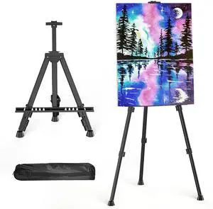 Easels for Painting Canvas, Aredy 66" Art Easel for Drawing, Portable Painting Easel Stand, Metal Table Top Easel Easels for Painting Canvas, Aredy 66" Art Easel for Drawing, Portable Painting Easel Stand, Metal Table Top Easel