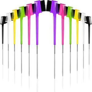 Assorted Colors Hair Styling Grooming Kit - 12 Pieces Including Rat Tail Comb, Double-Sided Hair Brush, and Smooth Edge Combs for Combing and Styling Assorted Colors Hair Styling Grooming Kit - 12 Pieces Including Rat Tail Comb, Double-Sided Hair Brush, and Smooth Edge Combs for Combing and Styling