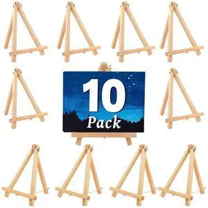 10 Pack 9 Inch Wood Easels,Art Craft Painting Easel,Table Top Easels for Painting, for Painting Party Displaying Canvases, Photos Mini Display Tripod Apply to Kids Artist Adults Students Etc 10 Pack 9 Inch Wood Easels,Art Craft Painting Easel,Table Top Easels for Painting, for Painting Party Displaying Canvases, Photos Mini Display Tripod Apply to Kids Artist Adults Students Etc
