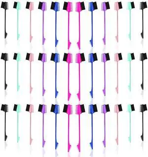 36 PCS 3 in 1 Hair Edge Brushes Bulk Double Sided Hair Brush Comb Bulk Set, Hairs Edges Styler Fine Tooth Combs, Rat Tail Comb Combing, Slicking Hair for Women, Styling Tools, 6 Colors 36 PCS 3 in 1 Hair Edge Brushes Bulk Double Sided Hair Brush Comb Bulk Set, Hairs Edges Styler Fine Tooth Combs, Rat Tail Comb Combing, Slicking Hair for Women, Styling Tools, 6 Colors