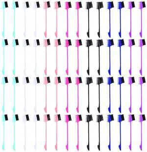 56PCS 3-in-1 Hair Edge Brush & Comb Set, Double-Sided Styling Tool with Soft Bristles for Smoothing Baby Hairs & Edges, 7 Vibrant Colors (Black, Pink, Rose Red, Purple, Blue, Green, White) - 8 of Each 56PCS 3-in-1 Hair Edge Brush & Comb Set, Double-Sided Styling Tool with Soft Bristles for Smoothing Baby Hairs & Edges, 7 Vibrant Colors (Black, Pink, Rose Red, Purple, Blue, Green, White) - 8 of Each