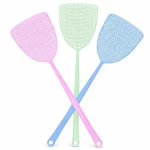 Fly Swatter 3 Pack, 17.5-Inch Long Handle, Assorted Colors Fly Swatter 3 Pack, 17.5-Inch Long Handle, Assorted Colors