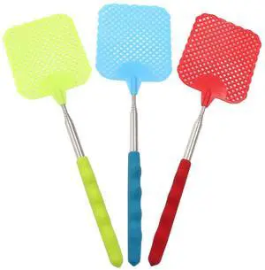 Telescopic Fly Swatter, 3 Pack Manual Durable Plastic FlySwatters Gnat Swatter for Indoor Outdoor Classroom Telescopic Fly Swatter, 3 Pack Manual Durable Plastic FlySwatters Gnat Swatter for Indoor Outdoor Classroom