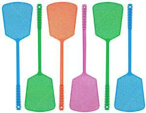 Fly Swatter Durable Plastic Heavy Duty Set, 6 Pack Colorful Can be Suspended Long Handle Flyswatter, Non-Slip Fly Swatter for Indoors, Classroom,Office and Outdoor Fly Swatter Durable Plastic Heavy Duty Set, 6 Pack Colorful Can be Suspended Long Handle Flyswatter, Non-Slip Fly Swatter for Indoors, Classroom,Office and Outdoor
