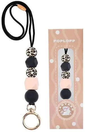 Teacher Lanyards for ID Badges and Keys, Cute Silicone Beaded Lanyard Teacher Lanyards for ID Badges and Keys, Cute Silicone Beaded Lanyard