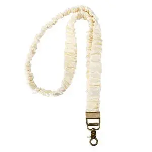 Stretchy Scrunchie Lanyard, Retractable Neck Scrunchie Lanyards for Id Badges and Keys with Clip Elastic Keychain Holder Cute Decorations Accessory for Women Teacher Nurse (Off-White) Stretchy Scrunchie Lanyard, Retractable Neck Scrunchie Lanyards for Id Badges and Keys with Clip Elastic Keychain Holder Cute Decorations Accessory for Women Teacher Nurse (Off-White)
