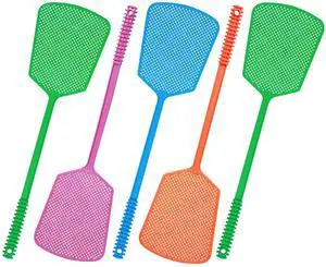 5 Pack Fly Swatter, Plastic Heavy Duty Manual Fly Killer, Long Handle Flyswatter, Large Bug Swatters, Work for Indoor and Outdoor, Blue Green Pink Orange 5 Pack Fly Swatter, Plastic Heavy Duty Manual Fly Killer, Long Handle Flyswatter, Large Bug Swatters, Work for Indoor and Outdoor, Blue Green Pink Orange