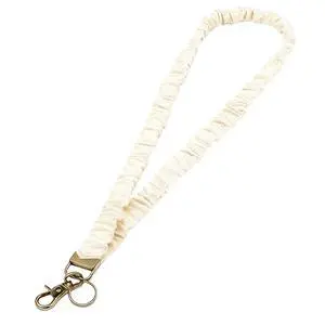 Stretchy Scrunchie Lanyard for ID Badges Keys Teacher Lanyard with ID Holder Retractable Cute SCRUNCHIE STYLE Beaded Design for Teachers, Women, School Staff, Conference (Beige) Stretchy Scrunchie Lanyard for ID Badges Keys Teacher Lanyard with ID Holder Retractable Cute SCRUNCHIE STYLE Beaded Design for Teachers, Women, School Staff, Conference (Beige)