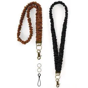2 Pack Stretchy Scrunchie Lanyard, Cute Lanyards for Id Badges, Elastic Necklace Lanyards For Keys and Teacher Nurse Men Women 2 Pack Stretchy Scrunchie Lanyard, Cute Lanyards for Id Badges, Elastic Necklace Lanyards For Keys and Teacher Nurse Men Women