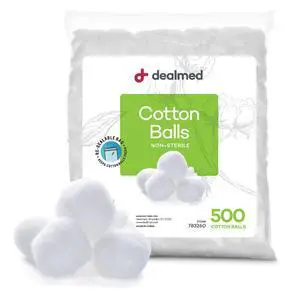 Cotton Balls for Face, Makeup & Nail Polish Remover, Medical Uses, & DIY Crafts | Non-Sterile Bulk Pack | Resealable Zip-Locked Bag | 100% Pure Cotton - Soft, Absorbent, Gentle (500 per Bag) Cotton Balls for Face, Makeup & Nail Polish Remover, Medical Uses, & DIY Crafts | Non-Sterile Bulk Pack | Resealable Zip-Locked Bag | 100% Pure Cotton - Soft, Absorbent, Gentle (500 per Bag)