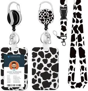 Fun Badge Holder Lanyard Cute Cow ID Card Holders Detachable Name Tag Clips Cute Funny Nurse Teacher Office Gifts Women Man Badge Holder (Cow) Fun Badge Holder Lanyard Cute Cow ID Card Holders Detachable Name Tag Clips Cute Funny Nurse Teacher Office Gifts Women Man Badge Holder (Cow)