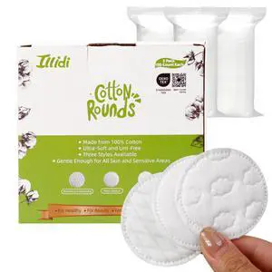 Boxed 300-Count Embossed Cotton Rounds 3 Unique Patterns, Lint-Free, Dual-Sided, Soft & Durable, Ideal for Makeup Removal, Skincare, Nail Polish, and Baby Care Boxed 300-Count Embossed Cotton Rounds 3 Unique Patterns, Lint-Free, Dual-Sided, Soft & Durable, Ideal for Makeup Removal, Skincare, Nail Polish, and Baby Care