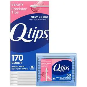 Cotton Swabs, Precision Tips, 170 Count + 30 Count Travel-Size Pack Household Essentials, Beauty & Personal Care Cotton Swabs, Precision Tips, 170 Count + 30 Count Travel-Size Pack Household Essentials, Beauty & Personal Care