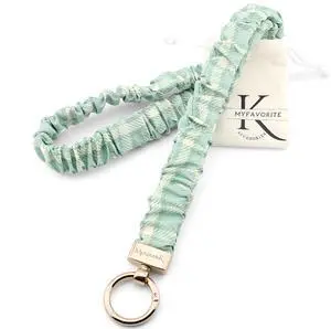 Stretchy Scrunchie Lanyard for ID Badges Cute Neck Lanyard for Keys, Retractable Keychain Holder for Women, 2 Badge Holders (Soft Sage) Stretchy Scrunchie Lanyard for ID Badges Cute Neck Lanyard for Keys, Retractable Keychain Holder for Women, 2 Badge Holders (Soft Sage)