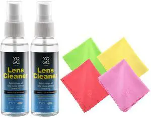 Lens Cleaner Spray 2 Eyeglass Cleaner Bottels, with 4 Microfiber Cloths Kit Ammonia and Streak Free Safe for Eyewear and Electronics Lens Cleaner Spray 2 Eyeglass Cleaner Bottels, with 4 Microfiber Cloths Kit Ammonia and Streak Free Safe for Eyewear and Electronics