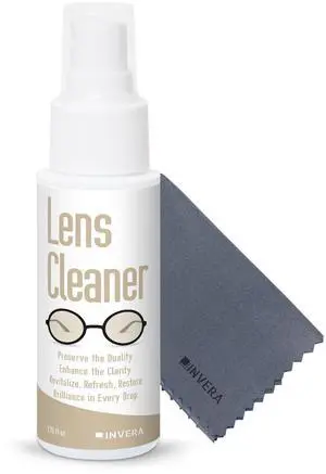 Eyeglass Cleaner Spray with Microfiber Cloth Kit, Lens Cleaner for Eyeglasses, Sunglasses, Camera Lenses & Electronic Screens, Gentle, Odor-Free, Compact 1.7 fl oz Lens Cleaner Spray Eyeglass Cleaner Spray with Microfiber Cloth Kit, Lens Cleaner for Eyeglasses, Sunglasses, Camera Lenses & Electronic Screens, Gentle, Odor-Free, Compact 1.7 fl oz Lens Cleaner Spray