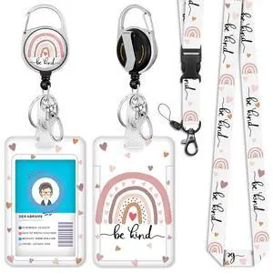 Teacher Lanyards for ID Badges, Badge Holder Retractable Reel Teacher Lanyards for ID Badges, Badge Holder Retractable Reel
