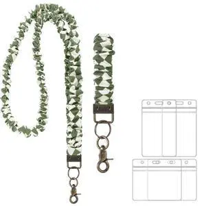 2 Set Scrunchie Lanyards with 4 Card Holders for ID Badges and Keys Cute Stretchy Scrunchie Neck and Wrist Lanyards for Teacher Women Nurses School Office Supplies(White Green, Checked) 2 Set Scrunchie Lanyards with 4 Card Holders for ID Badges and Keys Cute Stretchy Scrunchie Neck and Wrist Lanyards for Teacher Women Nurses School Office Supplies(White Green, Checked)