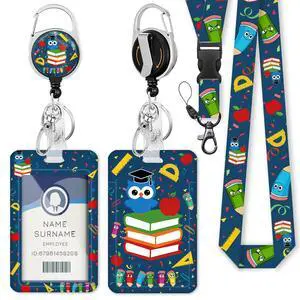 Teacher Lanyard with ID Holder, Cute Owl Lanyards for ID Badges Teacher Lanyard with ID Holder, Cute Owl Lanyards for ID Badges
