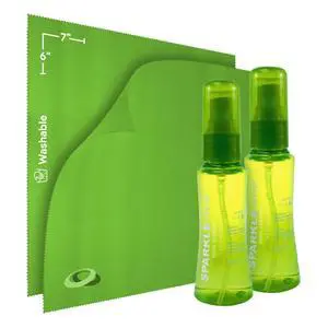 Sparkle Vivid Anti-Reflective Safe Lens Cleaner Spray Kit - (2) 2oz Glasses Cleaner Spray & (2) Microfiber Cloth for Eyeglasses, Sunglasses, Lenses, Screens and Camera Cleaning Kit (4 Piece Set) Sparkle Vivid Anti-Reflective Safe Lens Cleaner Spray Kit - (2) 2oz Glasses Cleaner Spray & (2) Microfiber Cloth for Eyeglasses, Sunglasses, Lenses, Screens and Camera Cleaning Kit (4 Piece Set)