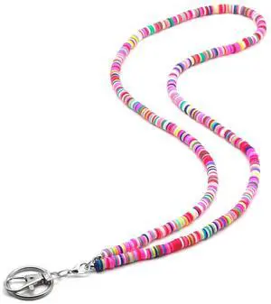 Cute Lanyard Beaded Teacher Lanyards for Id Badges and Keys Boho Neck Keychain Cruise Lanyard for Women (Boho Colorful Pink) Cute Lanyard Beaded Teacher Lanyards for Id Badges and Keys Boho Neck Keychain Cruise Lanyard for Women (Boho Colorful Pink)