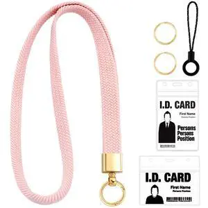 Teacher Lanyard with ID Holder,Cute Stretchy Lanyard for Women Nurse Retractable Comfortable Neck Lanyards for ID Badges Keys Wallet Phone Strap Pink Keychain Necklace Office Students Accessories Teacher Lanyard with ID Holder,Cute Stretchy Lanyard for Women Nurse Retractable Comfortable Neck Lanyards for ID Badges Keys Wallet Phone Strap Pink Keychain Necklace Office Students Accessories