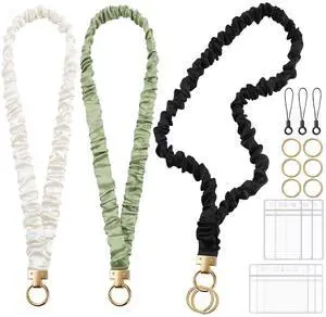 3 Pack Scrunchie Lanyard for Id Badges Teacher Lanyards Stretchy Scrunchie Lanyards for Women Office School HospitalBlack Beige Green 3 Pack Scrunchie Lanyard for Id Badges Teacher Lanyards Stretchy Scrunchie Lanyards for Women Office School HospitalBlack Beige Green