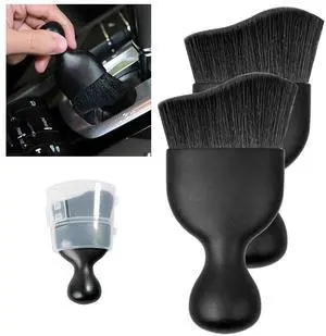 Car Interior Detailing Brush - Curved Soft Bristle Cleaning Brush, Dust Collectors Car Interior Cleaning Tool for Car Dashboard Air Conditioner Vents Leather, No Scratches (Black/2PCS) Car Interior Detailing Brush - Curved Soft Bristle Cleaning Brush, Dust Collectors Car Interior Cleaning Tool for Car Dashboard Air Conditioner Vents Leather, No Scratches (Black/2PCS)