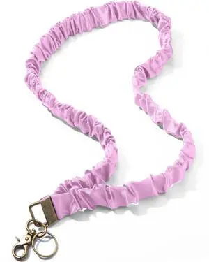 Pink Scrunchie Teacher Lanyard for ID Badge, Stretchy Neck Key Lanyards for Women Men, Long Lanyard for Back to School Gift Pink Scrunchie Teacher Lanyard for ID Badge, Stretchy Neck Key Lanyards for Women Men, Long Lanyard for Back to School Gift