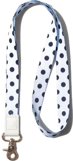 Neck Lanyards for ID Badges, Cute Key ID Badge Holder, neck keychain lanyard for keys for women (White dot) Neck Lanyards for ID Badges, Cute Key ID Badge Holder, neck keychain lanyard for keys for women (White dot)