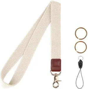Lanyard, Cute Teacher Lanyards, Neck Lanyards for Keys ID Badges, Stretchy Key Lanyard for Women Men (White) Lanyard, Cute Teacher Lanyards, Neck Lanyards for Keys ID Badges, Stretchy Key Lanyard for Women Men (White)