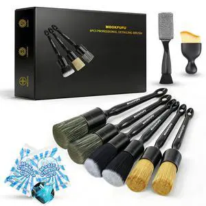 Car Detailing Brush, 10PCS Ultra Soft Boars Hair Car Interior Exterior Detailing Brushes, Scratch-Free Car Cleaning Dust Brush for Dashboard, Emblem, Air Vents, Wheels, Leather Seat Car Detailing Brush, 10PCS Ultra Soft Boars Hair Car Interior Exterior Detailing Brushes, Scratch-Free Car Cleaning Dust Brush for Dashboard, Emblem, Air Vents, Wheels, Leather Seat