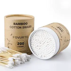 Bamboo Cotton Swabs 400 Count - Spiral&Round Double Tips Cotton Swabs, Organic Wooden Cotton Buds for Ears, Natural Bamboo Ear Wax Removal Sticks for Cleaning, Makeup, Travel Bamboo Cotton Swabs 400 Count - Spiral&Round Double Tips Cotton Swabs, Organic Wooden Cotton Buds for Ears, Natural Bamboo Ear Wax Removal Sticks for Cleaning, Makeup, Travel