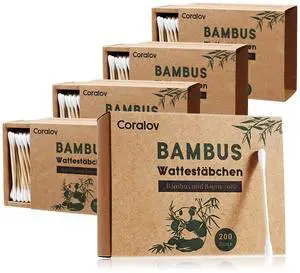 Bamboo Cotton Swab 1000PCS Double Cotton Buds bamboo Cotton Bud Eco organic bamboo ear swab for Ear Skin Jewelry Art Pet Cleaning Craft Paper Packaging (5 PACKS OF 200 STICKS) Bamboo Cotton Swab 1000PCS Double Cotton Buds bamboo Cotton Bud Eco organic bamboo ear swab for Ear Skin Jewelry Art Pet Cleaning Craft Paper Packaging (5 PACKS OF 200 STICKS)