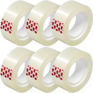 6 Rolls Transparent Tape Refills, Clear Tape, Hand Tearable, 3/4 x 1000 Inches, Glossy Gift Wrapping Tape for Dispenser, Office, School, Home 6 Rolls Transparent Tape Refills, Clear Tape, Hand Tearable, 3/4 x 1000 Inches, Glossy Gift Wrapping Tape for Dispenser, Office, School, Home