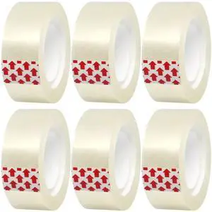 Transparent Tape Refills, 6 Rolls, 3/4 x 1000 Inches, 1 inch Core, Clear Desk Refillable Tape Dispenser Refill Rolls, Glossy Gift Wrapping Tape, Engineered for Home Office School Use Transparent Tape Refills, 6 Rolls, 3/4 x 1000 Inches, 1 inch Core, Clear Desk Refillable Tape Dispenser Refill Rolls, Glossy Gift Wrapping Tape, Engineered for Home Office School Use