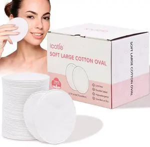 Oval Cotton Pads (100 Count) Ultra-Soft Cotton Ovals 100% Cotton Spunlace Purely Physical Technology, Large Makeup Remover Pads Facial Cotton Pads for Makeup Removal, Cleansing, Toner Application Oval Cotton Pads (100 Count) Ultra-Soft Cotton Ovals 100% Cotton Spunlace Purely Physical Technology, Large Makeup Remover Pads Facial Cotton Pads for Makeup Removal, Cleansing, Toner Application